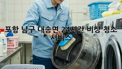 포항 남구 대송면 24시간 비상 청소 서비스!